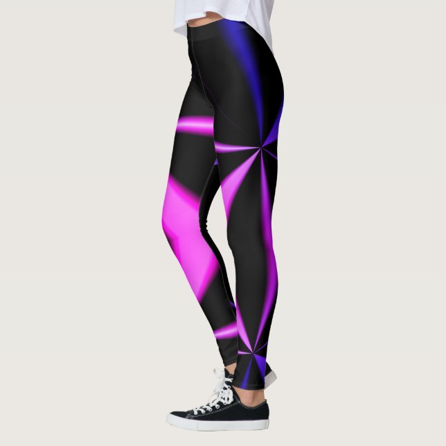 Leggings do Champ com Abstrato de Curl de Cores (Esquerda)
