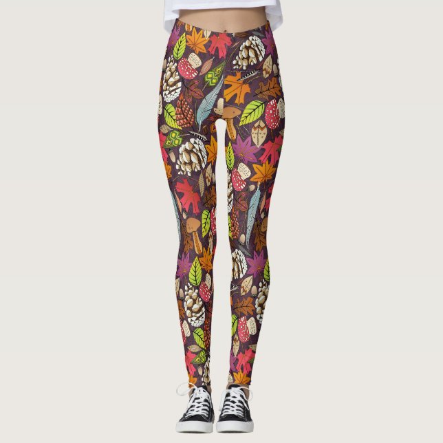 leggings do chassis do boho outono (Frente)