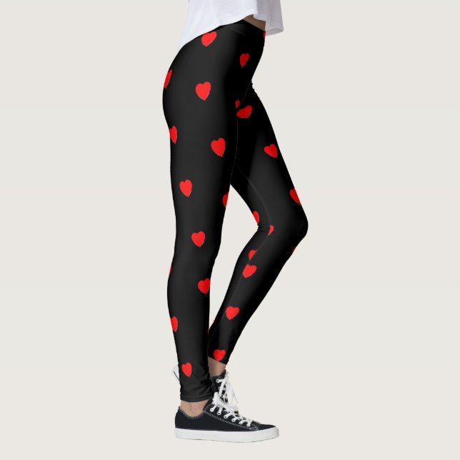 Leggings do Coração Negro Vermelho (Direita)