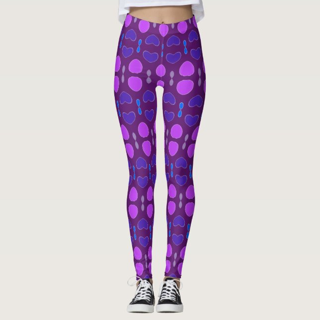 Leggings do Coração Púrpura (Frente)