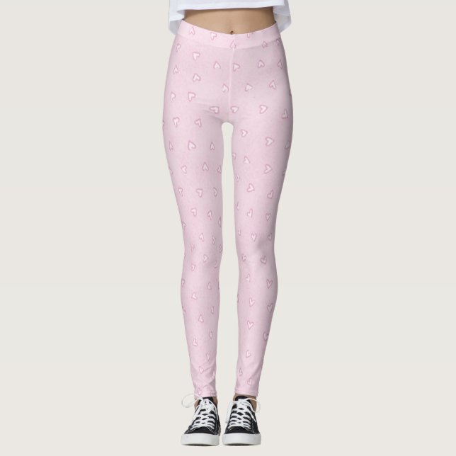 Leggings do Coração Rosa (Frente)
