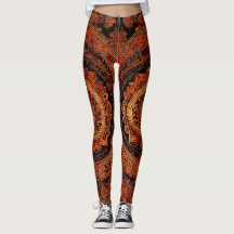 Leggings do Designer com Padrões Inspirados na Tat