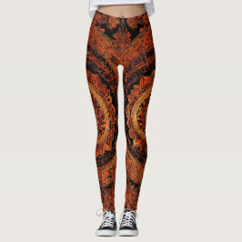 Leggings do Designer com Padrões Inspirados na Tat