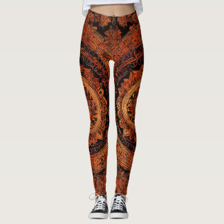 Leggings do Designer com Padrões Inspirados na Tat