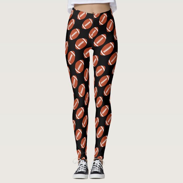 Leggings do Dia da Fã de Futebol das Mulheres (Frente)
