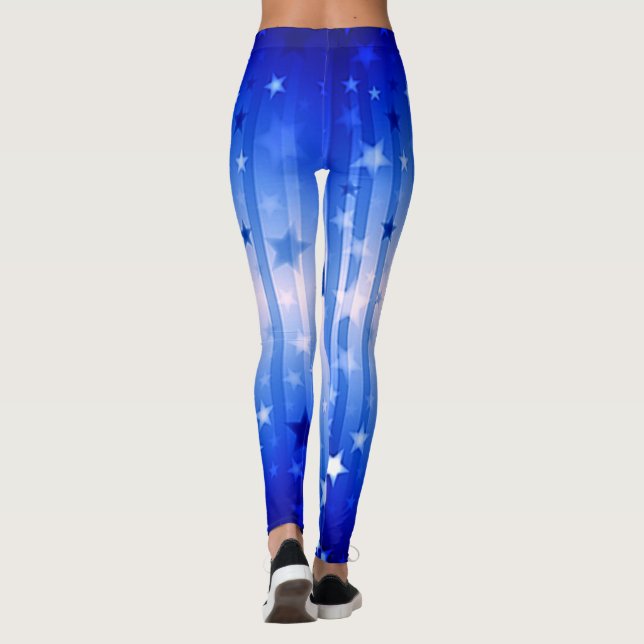 Leggings do Dia da Independência de Estrela Azul (Verso)