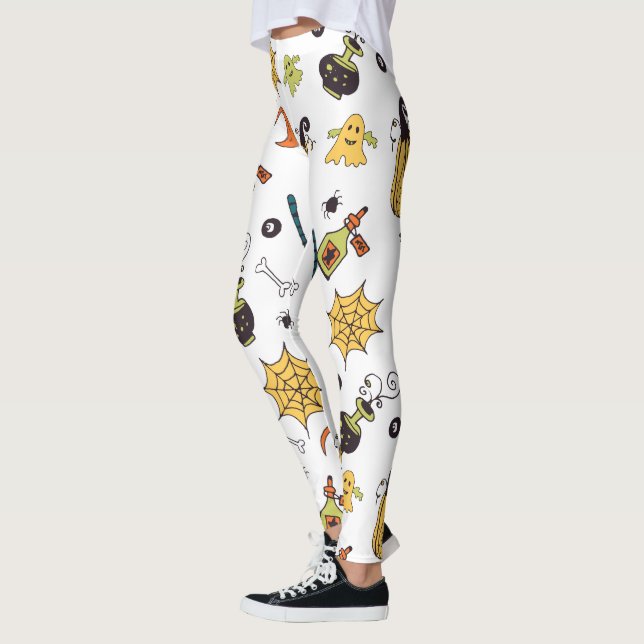 Leggings do Dia das Bruxas Amarelas e Verdes (Esquerda)