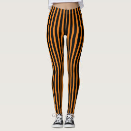 Leggings do Dia das Bruxas Laranja e Negra