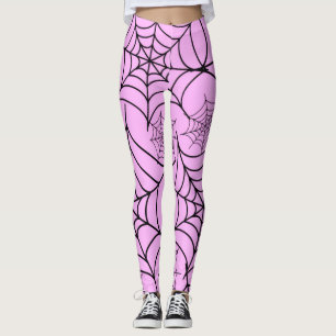 Leggings do Dia das Bruxas na Web Pink Spider