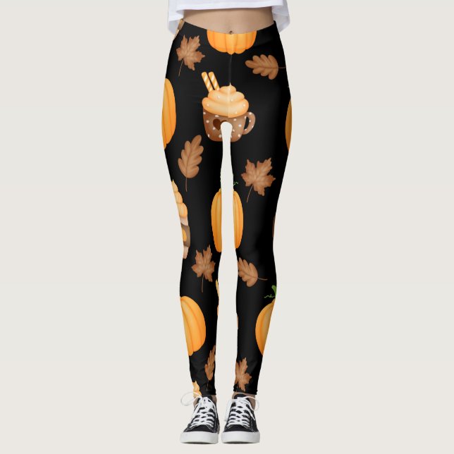 Leggings do Dia das Bruxas Spooky (Frente)