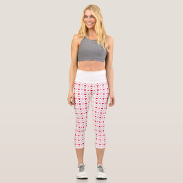 Leggings do Dia dos Namorados com Coração Vermelho