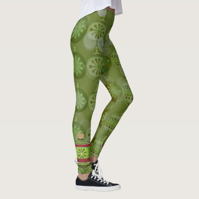 Leggings do Enfeites de natal Verde (Direita)