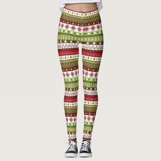 Leggings do estilo da Sweater de Natal  (Frente)