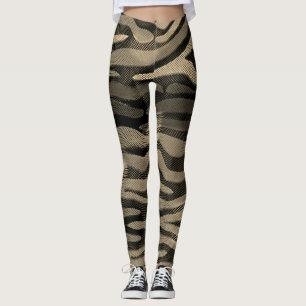 Leggings do Exército abstrato Ouro