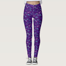 Leggings do feliz ano novo (Roxo)