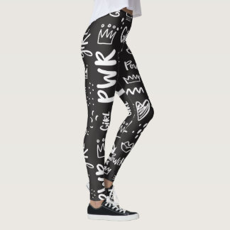 Leggings do Festival Negro e Branco
