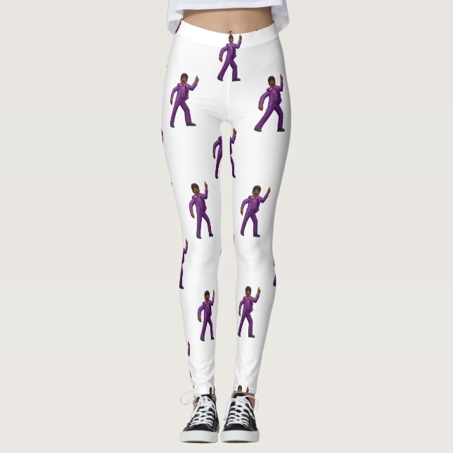 Leggings do homem dançante Emoji (Frente)