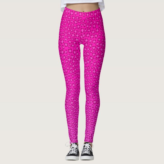 Leggings do Leopardo Rosa (Frente)