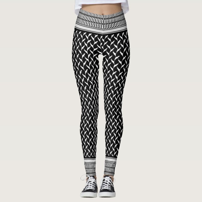 Leggings do mapa Keffiyeh palestino (Frente)