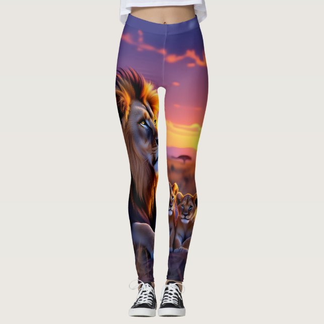 Leggings do Orgulho Solar do Leão pai | Luzes (Frente)