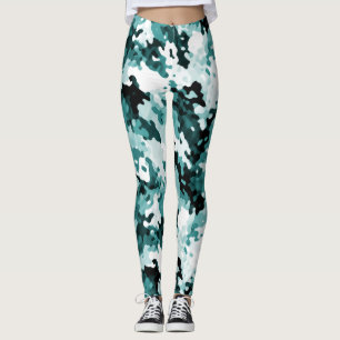 Leggings do padrão da Camo "The Real Teal"