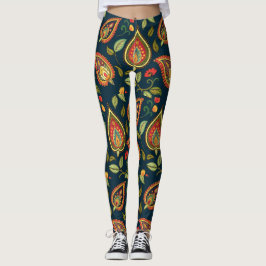 Leggings do padrão retropaisley