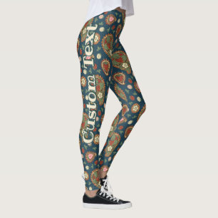 Leggings do padrão Strawberry Paisley