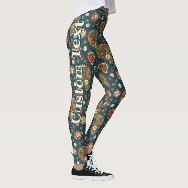 Leggings do padrão Strawberry Paisley (Direita)