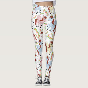 Leggings do partido Cute Rainbow Unicorn