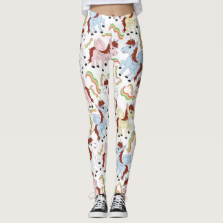 Leggings do partido Cute Rainbow Unicorn