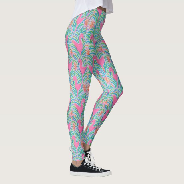 Leggings do Partido da Selva Flamingo (Direita)