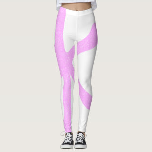 Leggings do Partido Trendy Japonês Rosa Sparkles