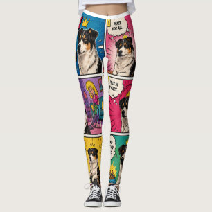 Leggings do Pequeno Rei Grande Paz Cachorro Engraç