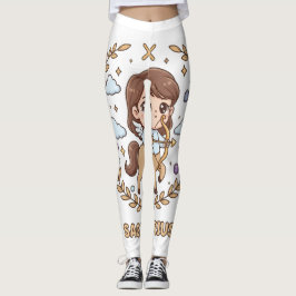 Leggings do signo de Sagitário Kawaii Fofo