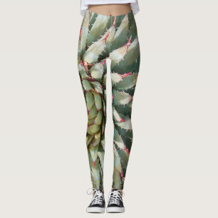 Leggings do Sudoeste, Verde Agave/Roxo com Nome