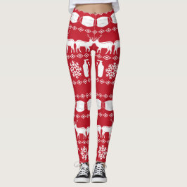 Leggings do Sweater de Natal Feio 19