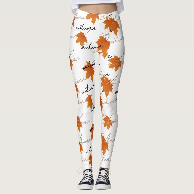 Leggings do tema do outono (Frente)