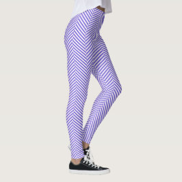 Leggings do tipo cromo branco roxo