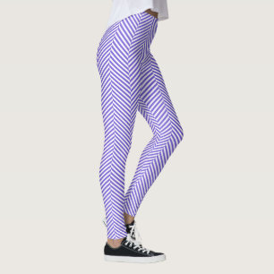 Leggings do tipo cromo branco roxo