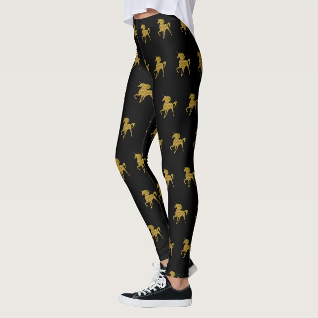 Leggings do Unicórnio de Fogo Dourado (Esquerda)