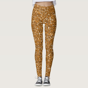 Leggings Douradas de brilho
