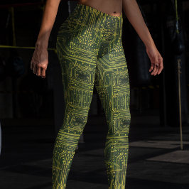 Leggings Douradas de Neon Elétrico - Legal