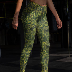 Leggings Douradas de Neon Elétrico - Legal