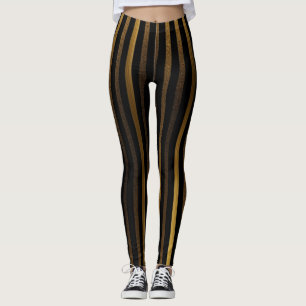 Leggings Douradas e pretas luxuosas