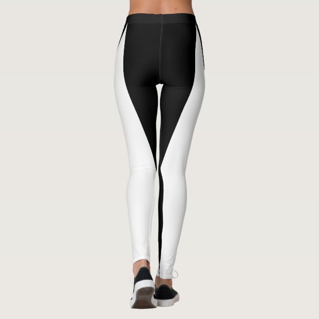 Leggings Duas Cores Shape & Curves - Preto & Branc (Verso)