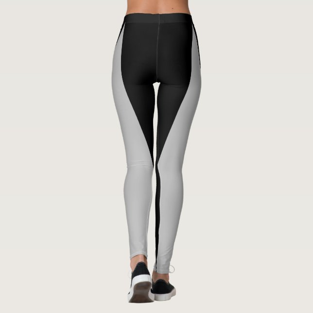 Leggings Duas Cores Shape & Curves - Preto & Cinza (Verso)