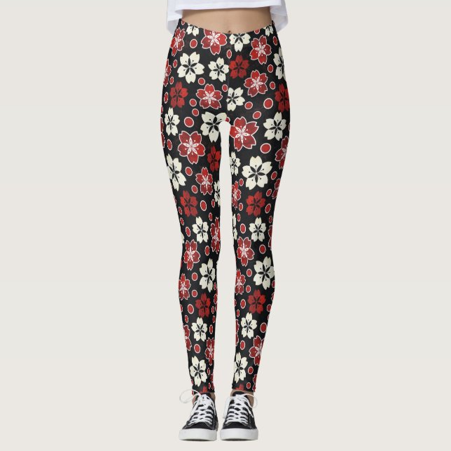Leggings Elegantes com Padrão (Frente)