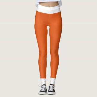 Leggings elegantes de laranja para esportes