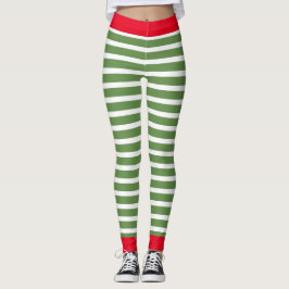Leggings Elf de Férias | Calças De Figurino De Elf