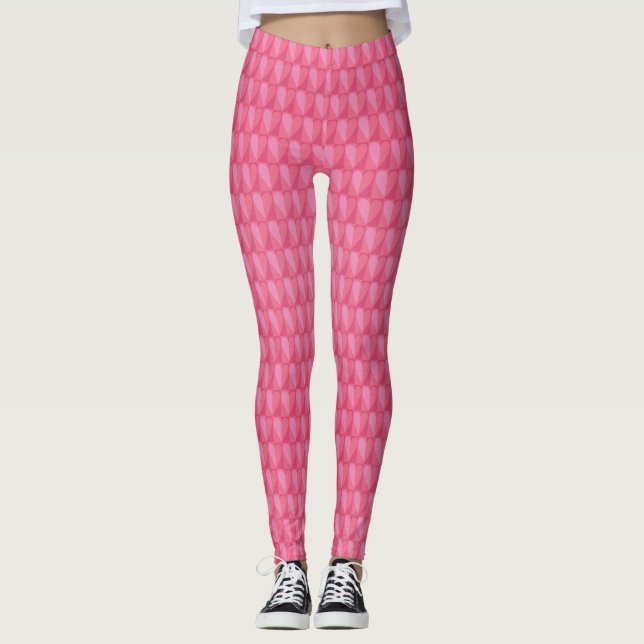 Leggings em escala rosa para mulheres (Frente)